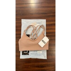 LSKD Push The Limit Sports Bra Womens Size XS Light Taupe NEW NWT WABR01485